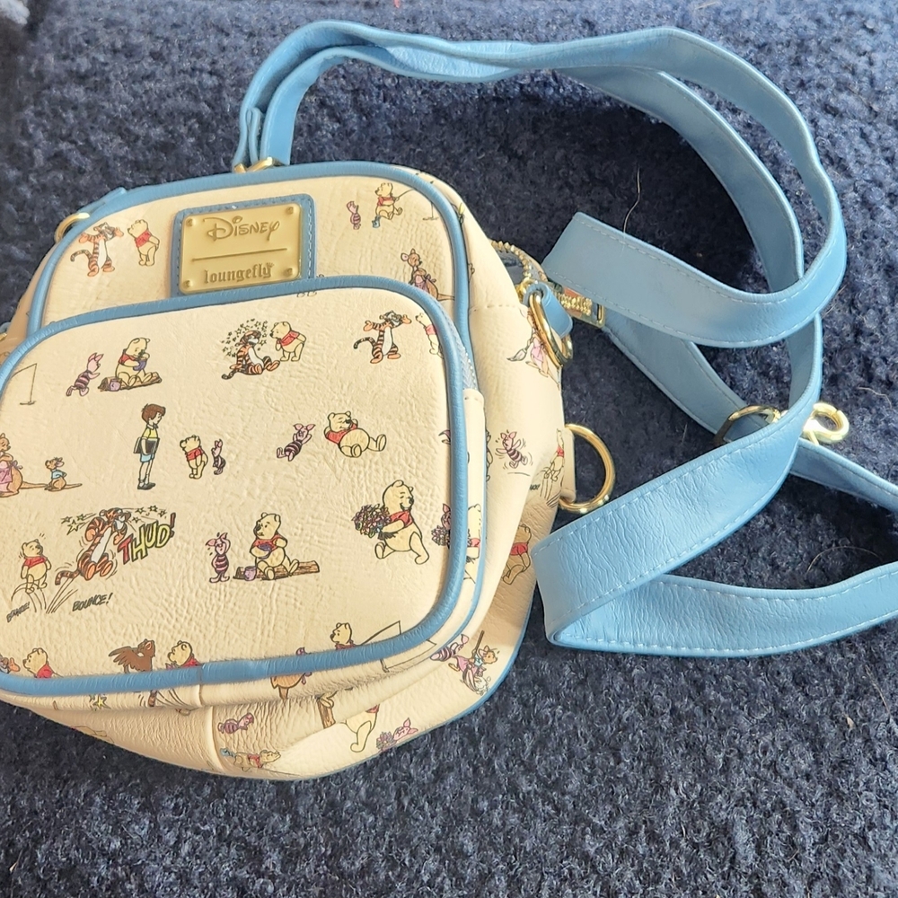 Loungefly Cream & Light Blue Winnie the Pooh Mini Crossbody